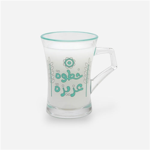Glass mug خطوة عزيزة