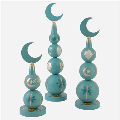 Centerpiece hand painted (sage green) Set of 3