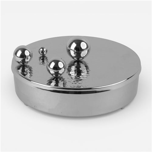 Orb Ss Round box 25cm Silver
