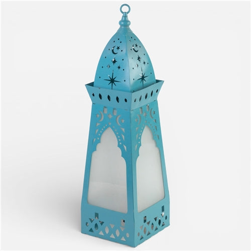 Metal Lantern 120cm Sage