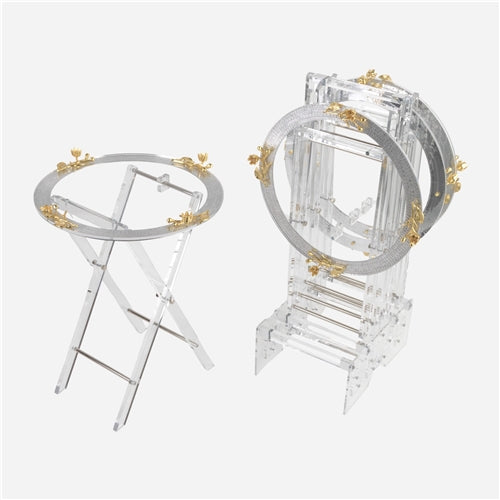 Plexi Tables set of 4 Martnade Frame Silver