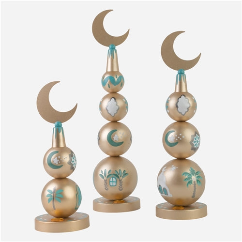Centerpiece hand painted (Champaign) Set of 3