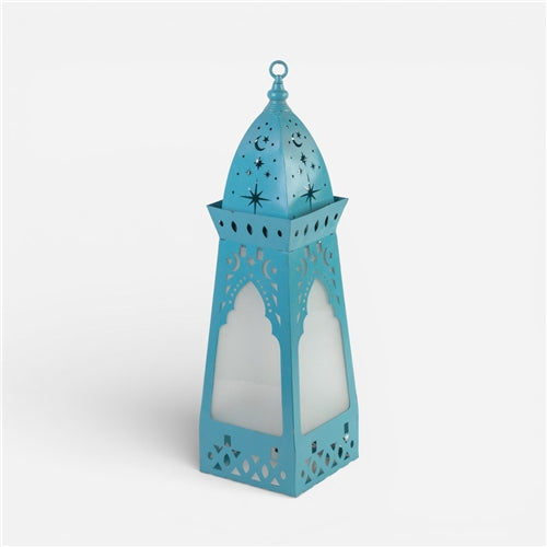 Metal Lantern 85cm Sage