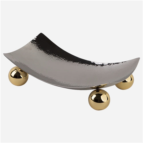 Orb platter 40*20 Silver mix