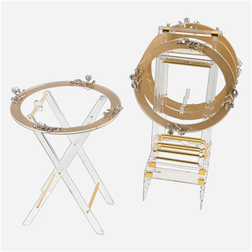 Plexi Tables set of 4 Martnade Frame Gold