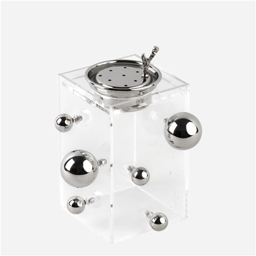 Orb incense burner Silver