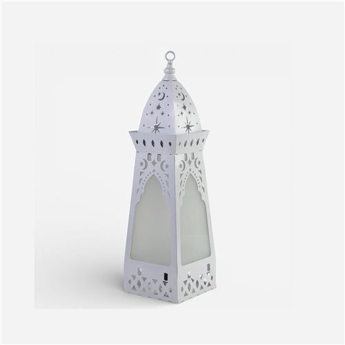 Metal Lantern 85cm White