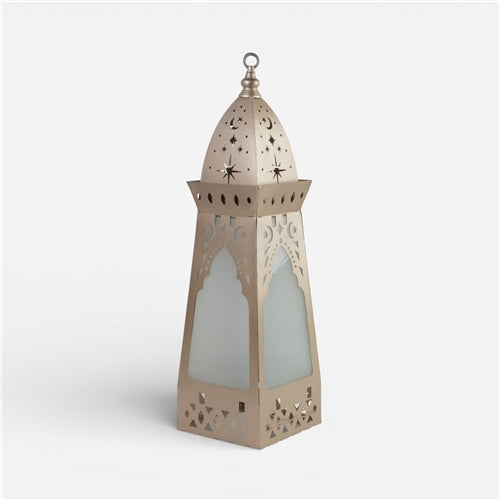 Metal Lantern 85cm Gold