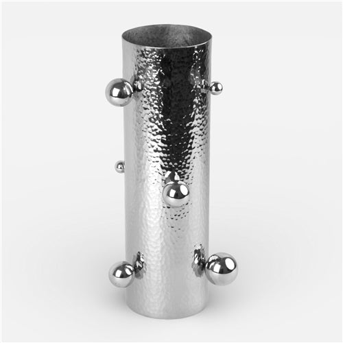 Orb Ss Vase 40cm Silver