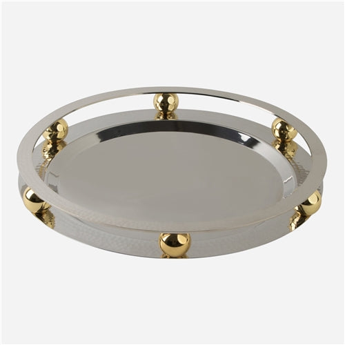 Orb Tray 40cm Silver mix