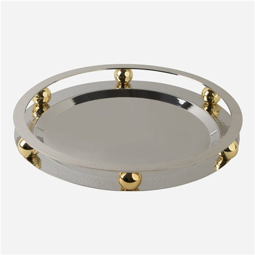 Orb Tray 45cm Silver mix