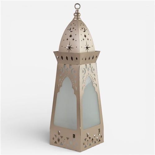 Metal Lantern 120cm Gold