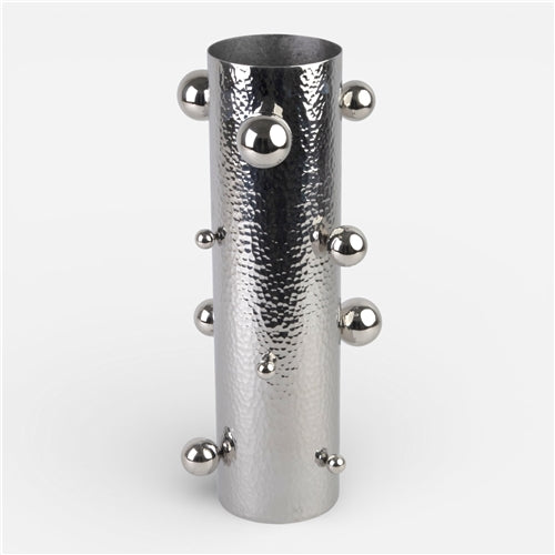 Orb Ss Vase 45cm Silver